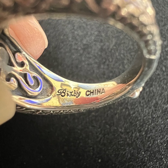 Regal Barbara Bixby Cushion Cut Garnet 925/18k Gold Ring - Picture 9 of 15